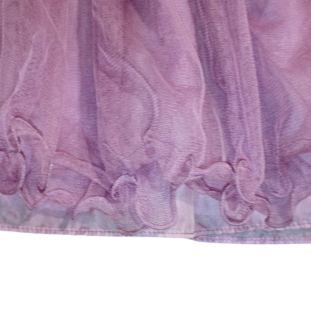 Purple Floral Dress with Bow - Picture 4 of 5